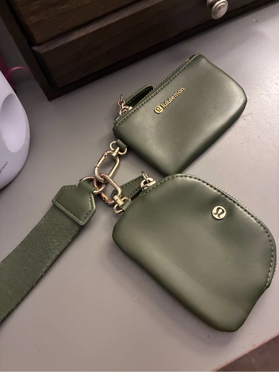 lululemon athletica Handbags - lululemon athletica Olive Green Dual Pouch wristlet